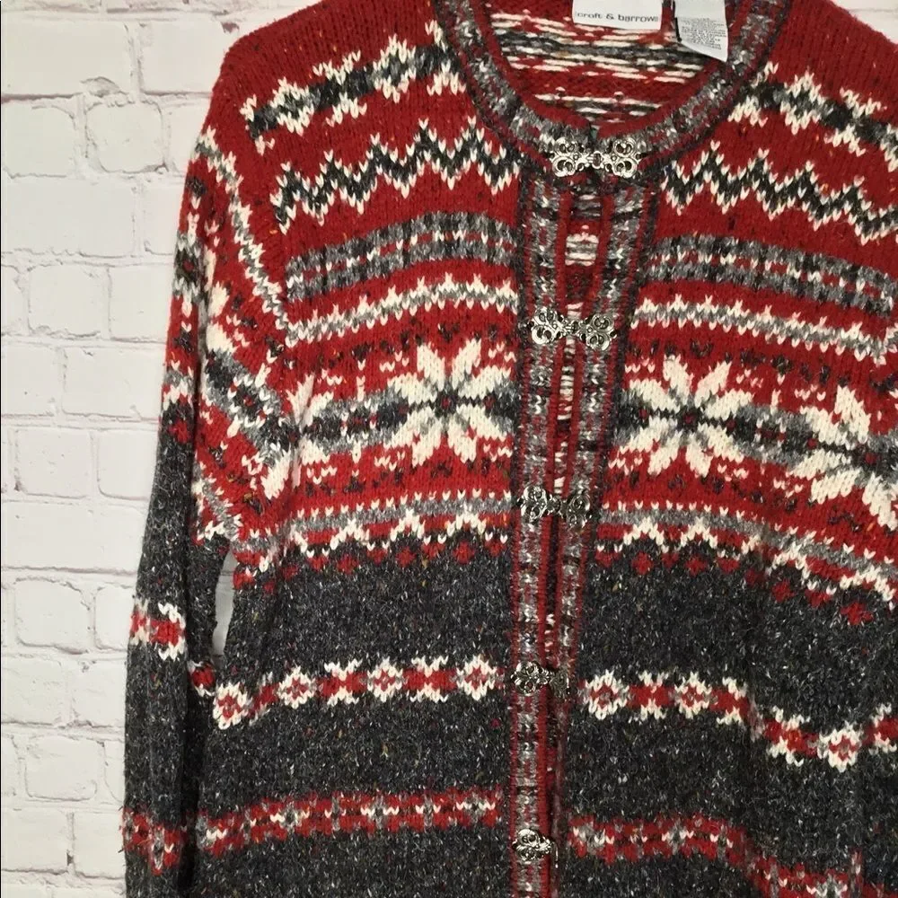 Vintage women Nordic wool cardigan‎